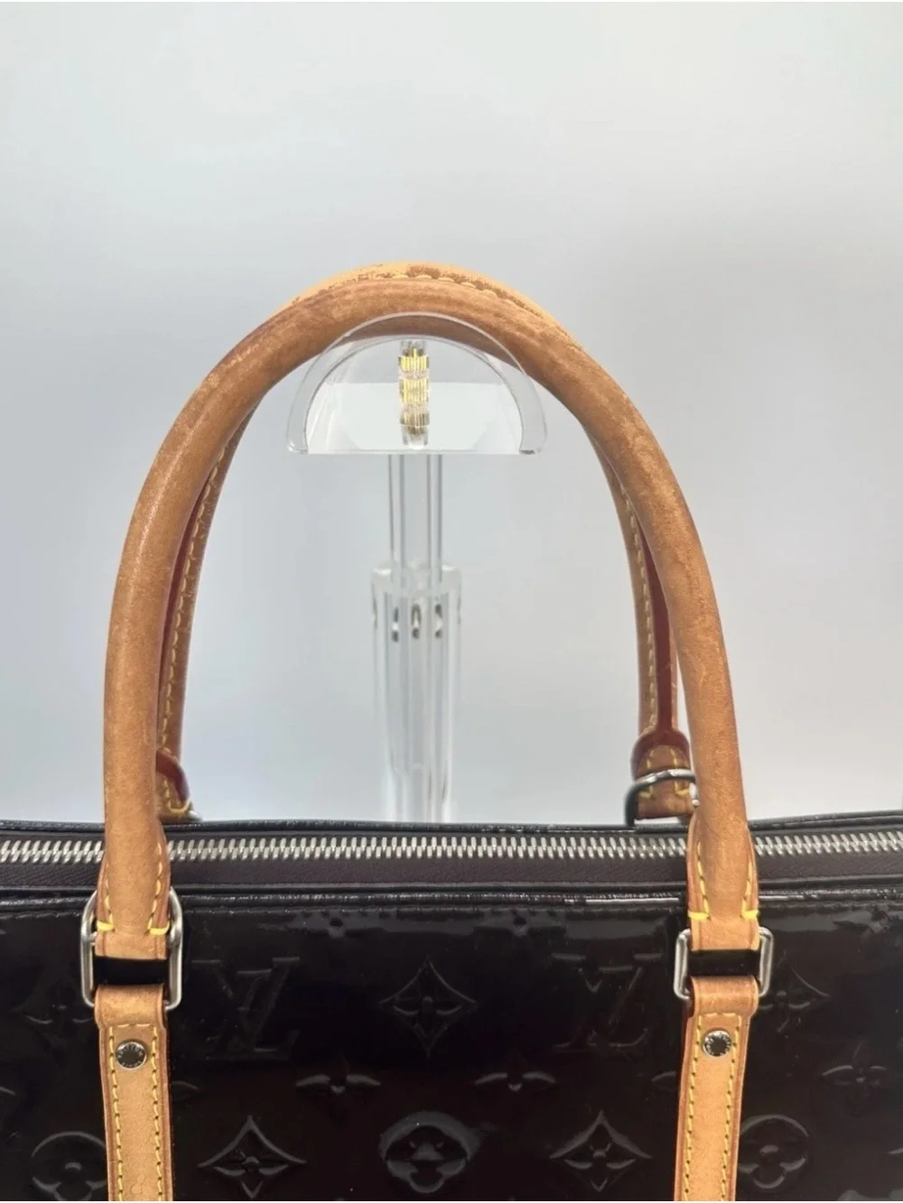 Louis Vuitton Vernis Neo Triangle Amarante Patent Leather Bag